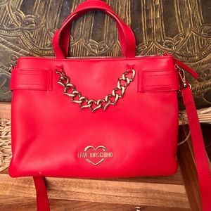 Candy Apple Red 'Love Moschino' Purse